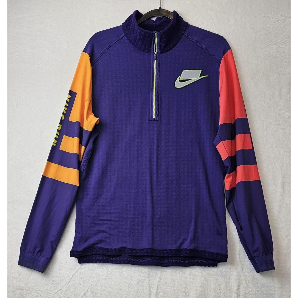 Nike Men’s Wild Run Therma Long-Sleeve Running Top Purple BV5603-547 Size S